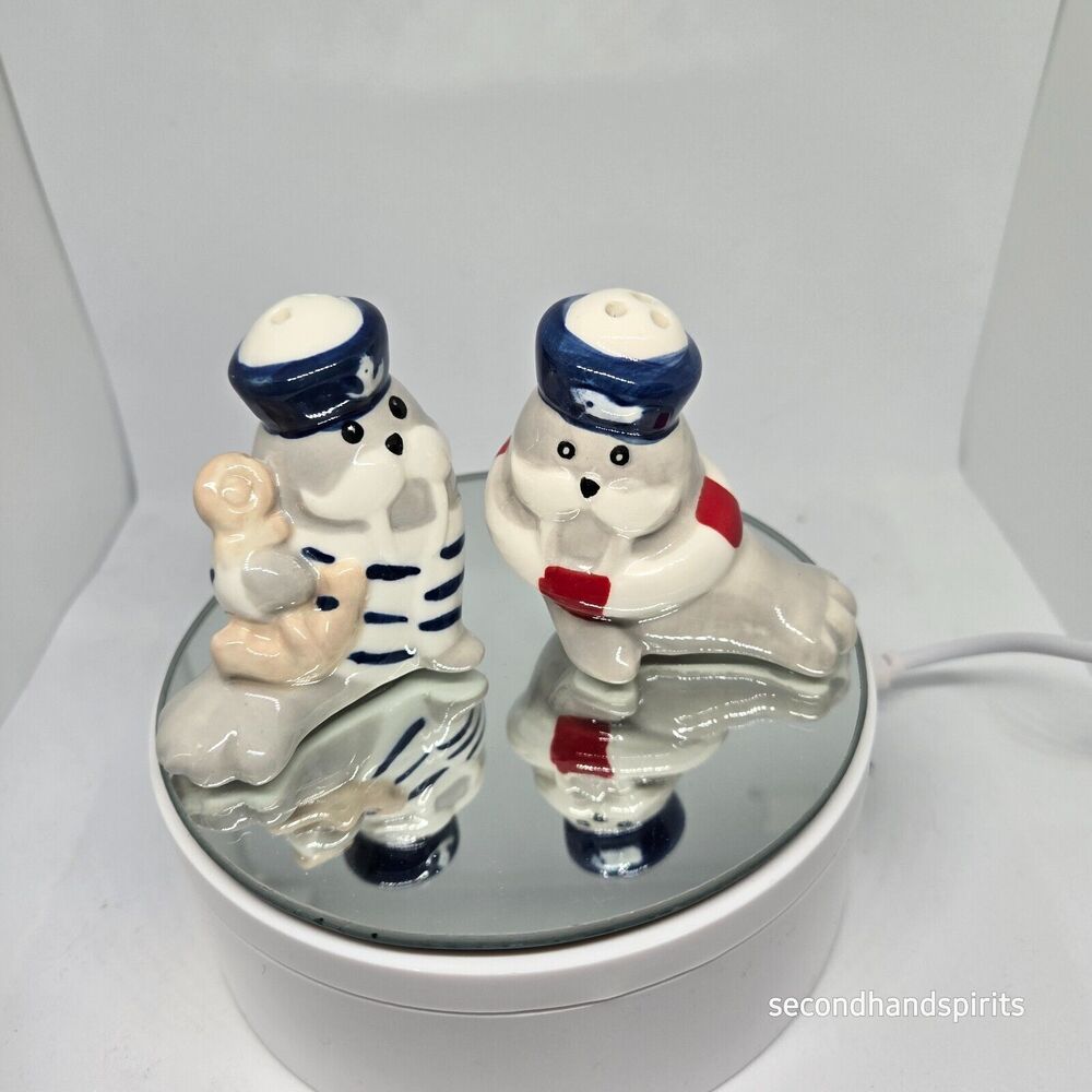 Nautical Walrus Salt & Pepper Shaker Set New Ceramic